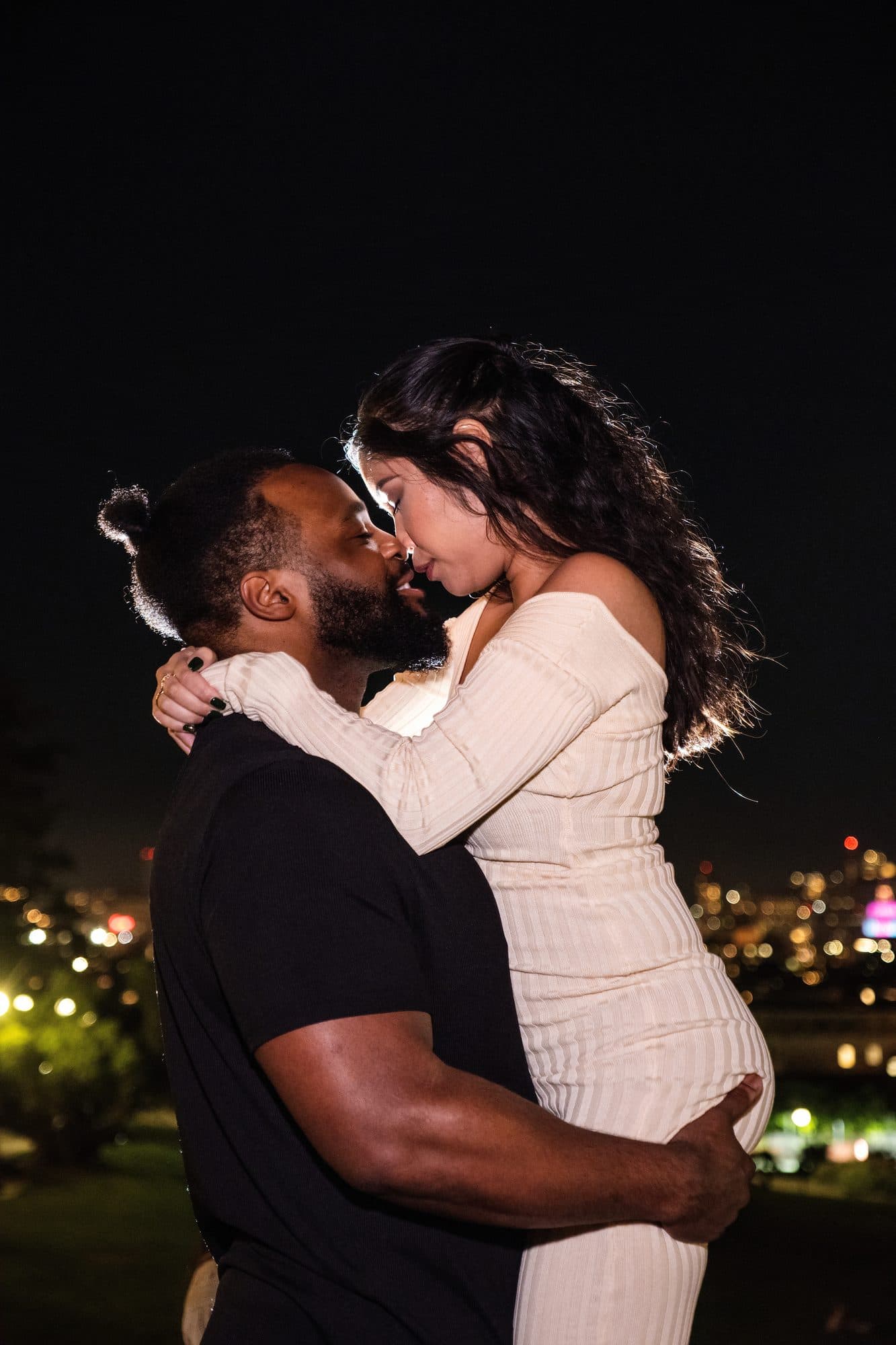 Justin and Allacia · forehead to forehead